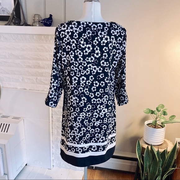 H&M Black & White Floral Sheath Dress - Picture 3 of 8